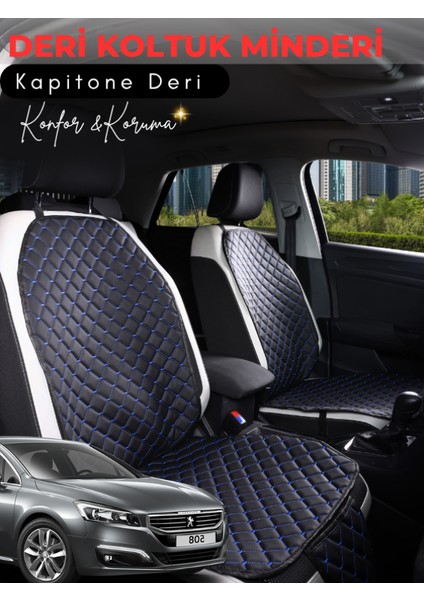 Peugeot 508 Uyumlu Tam Set Deri Koltuk Minderi | Terletmez | Universal | Tam Koruma | C2