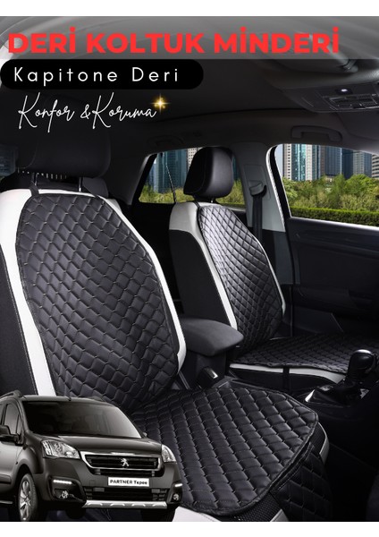 Peugeot Partner Tepee Uyumlu Tam Set Deri Koltuk Minderi | Terletmez | Universal | Oto Aksesuar |a4