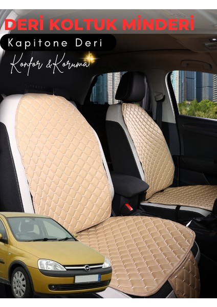 Opel Corsa C Uyumlu Tam Set Deri Koltuk Minderi | Terletmez | Universal | Tam Koruma | A7