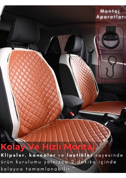 Peugeot 107 Uyumlu Tam Set Deri Koltuk Minderi | Terletmez | Kolay Montaj | Oto Aksesuar | A6 indirimleri