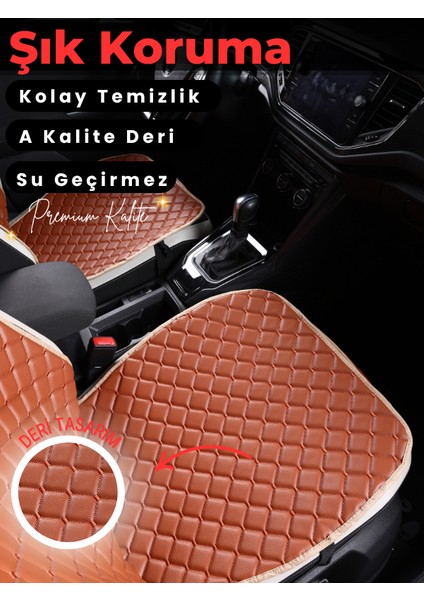 Peugeot 107 Uyumlu Tam Set Deri Koltuk Minderi | Terletmez | Kolay Montaj | Oto Aksesuar | A6