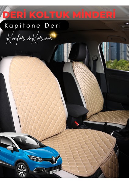 Renault Captur Uyumlu Tam Set Deri Koltuk Minderi | Universal | Hızlı Montaj | Su Geçirmez | A7