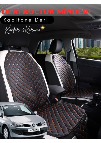 Renault Megane 2 Uyumlu Tam Set Deri Koltuk Minderi | Terletmez | Universal | Su Geçirmez | A5