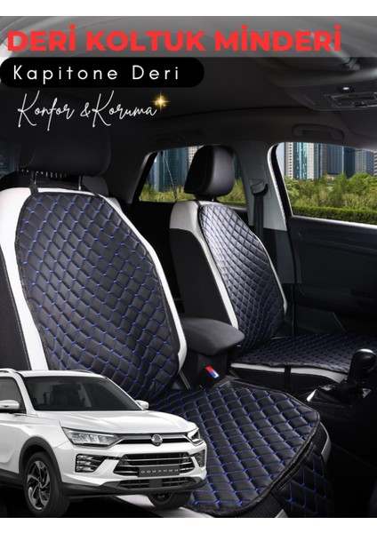 Ssangyong Korando Uyumlu Tam Set Deri Koltuk Minderi | Terletmez | Universal | Oto Aksesuar | A2