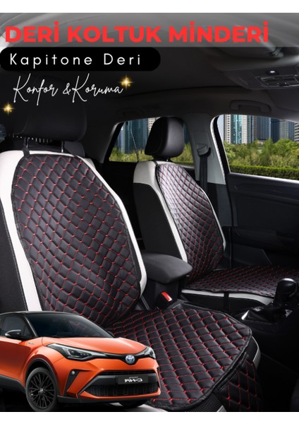 Toyota Ch-R Uyumlu Tam Set Deri Koltuk Minderi | Terletmez | Universal | Tam Koruma | A1