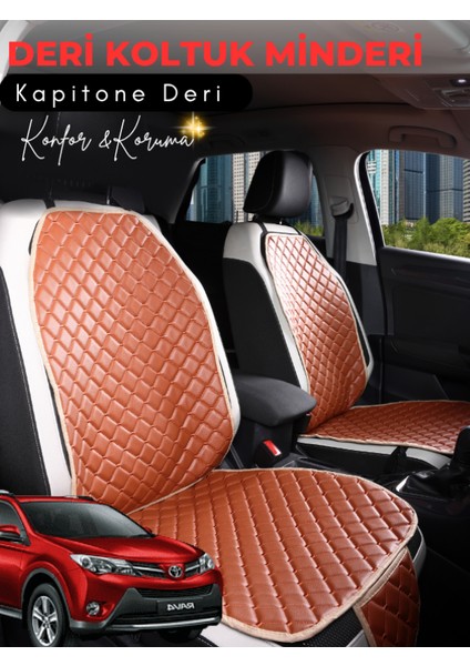 Toyota Rav 4 Uyumlu Tam Set Deri Koltuk Minderi | Terletmez | Universal | Oto Aksesuar | B6