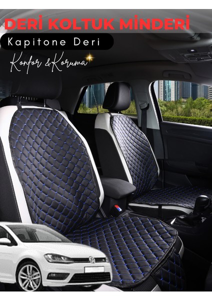 Volkswagen Golf 7 Uyumlu Tam Set Deri Koltuk Minderi | Terletmez | Universal | Oto Koltuk Kılıfı | A2