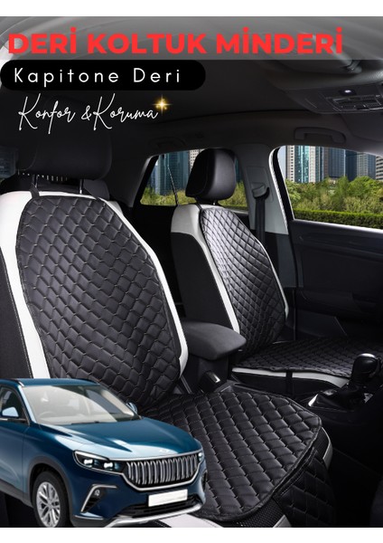 Togg T10X Uyumlu Tam Set Deri Koltuk Minderi | Terletmez | Kolay Montaj | Oto Aksesuar | A4
