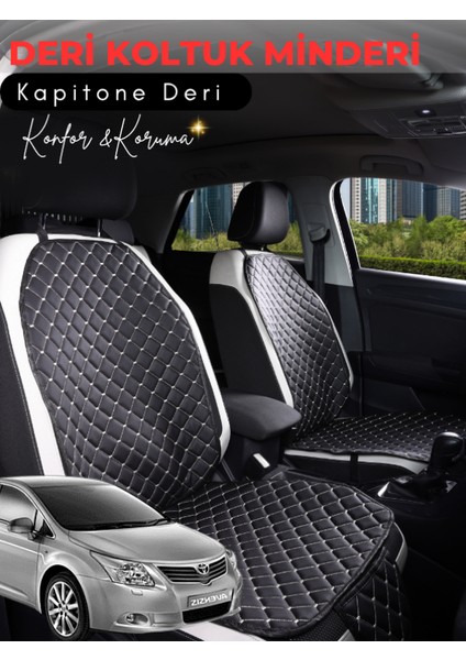 Toyota Avensis Uyumlu Tam Set Deri Koltuk Minderi | Terletmez | Universal | Tam Koruma | B3