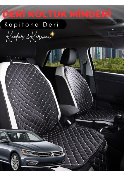 Volkswagen Passat B8 Uyumlu Tam Set Deri Koltuk Minderi | Terletmez | Universal | Su Geçirmez | A3