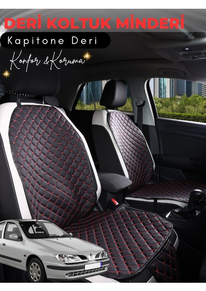 Renault Megane 1 Uyumlu Tam Set Deri Koltuk Minderi | Universal | Hızlı Montaj | Su Geçirmez | A1