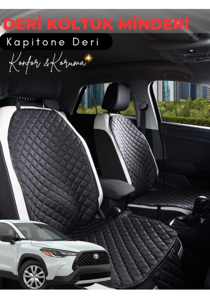 Toyota Corolla Cross Uyumlu Tam Set Deri Koltuk Minderi | Terletmez | Universal | Tam Koruma | A4