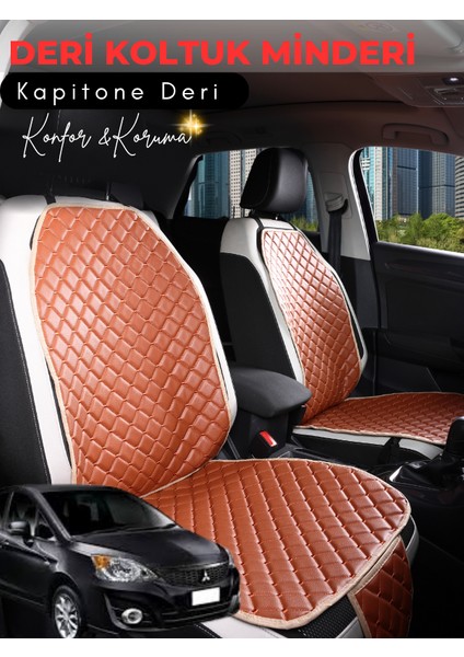 Mitsubishi Colt Uyumlu Tam Set Deri Koltuk Minderi | Universal | Hızlı Montaj | Su Geçirmez | B6