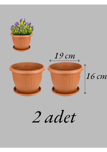 Saksı Kahverengi Saksı 2.5 litre