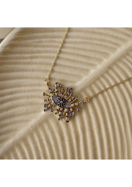 Premium Taşlı Göz Kolye