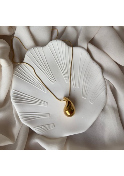 Gold Su Damlası Kolye