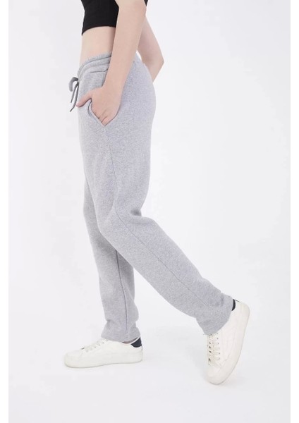 Kadın Lastikli Baskılı Eşofman Pantolon - Gri modelleri