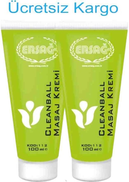 Cleanball Masaj Krem 100 ml x 2 Adet Özel Set