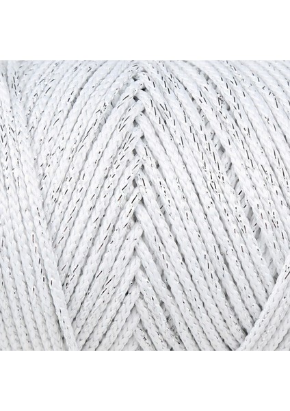 Soft Star Makrome Ipi Gümüş Simli Beyaz RM10 fiyatları