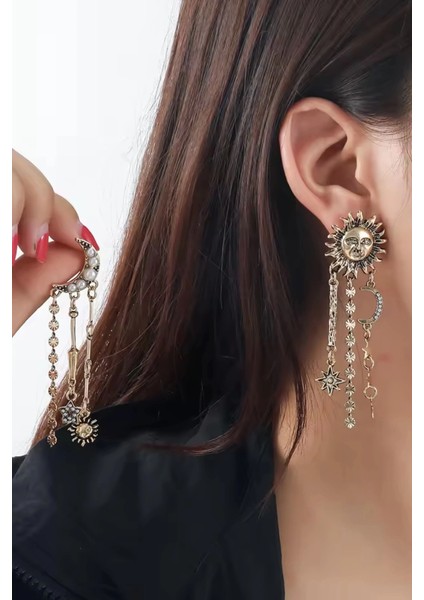 Sallantılı Güneş ve Ay Küpe modelleri
