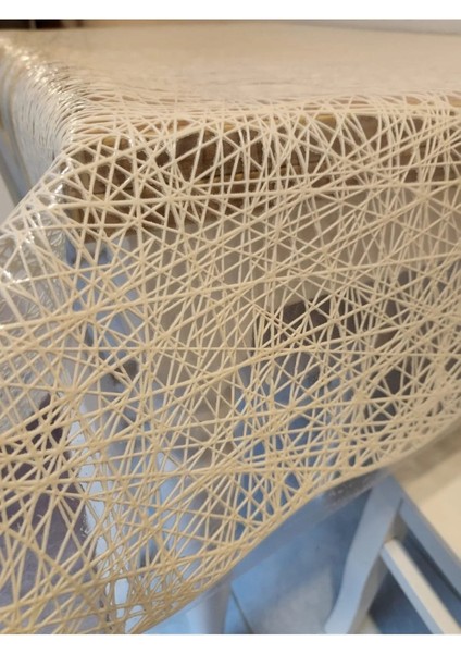 Bej Krem Ithal Pvc Muşamba - Desenli Silinebilir Masa Örtüsü Lüx Muşamba Sofra Bezi fiyatları