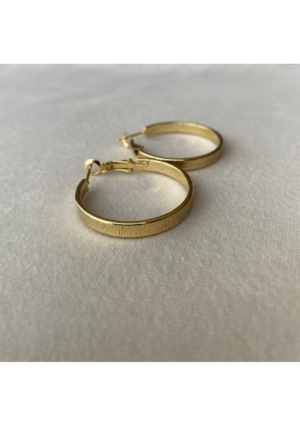 Kadın Oval Ajda Gold Renkli Çelik Küpe fiyatları