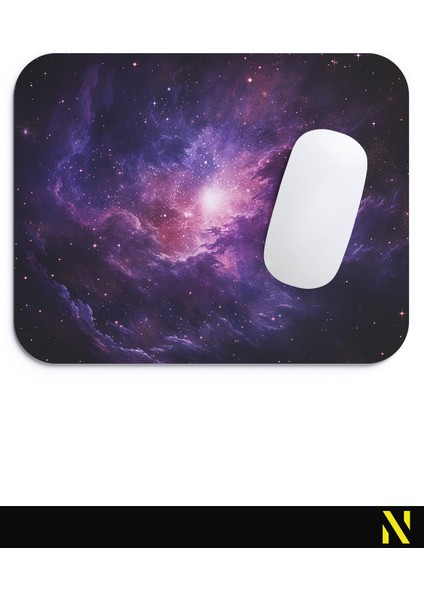 Uzay ve Galaksi Temalı Renkli Ergonomik Mouse Pad - 23 cm x 19 cm - Kaydırmaz Taban Ev ve Ofis Kullanımı Için Ideal Fare Altlığı Mousepad fırsatları