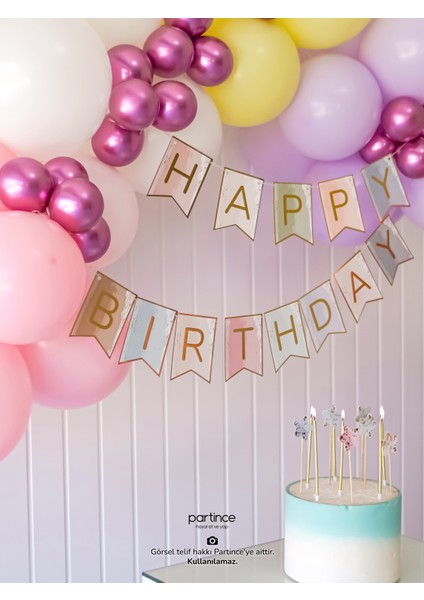 3 Yaş Balonu Doğum Günü Balon Zinciri Pastel Pembe Parti Seti fırsatları