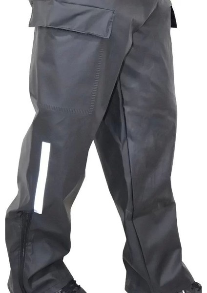 Yağmurluk Takım (Bahçıvan Tipi Askılı Pantolon ve Mont) - Siyah indirimleri