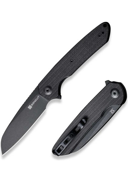 Kyril Flipper Knife Micarta Handle All Black Çakı fiyatları
