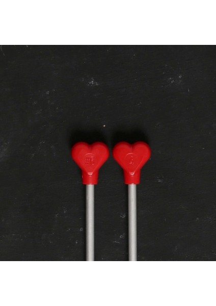 Addı Kalpli 4mm 40CM Klasik Alüminyum Örgü Şişi - modelleri