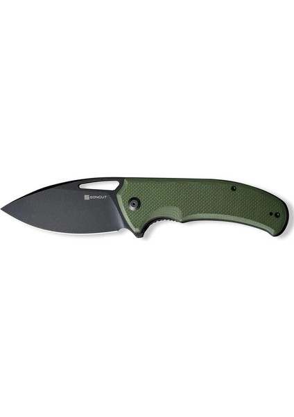 Phantara Flipper & Thumb Hole Knife G10 Od Green Black Blade Handle Çakı