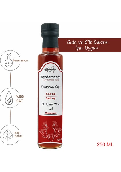 Sarı Kantaron Yağı Kantoron Yağı Içilebilir 250 Ml. Kantaron Yağı 250 cc