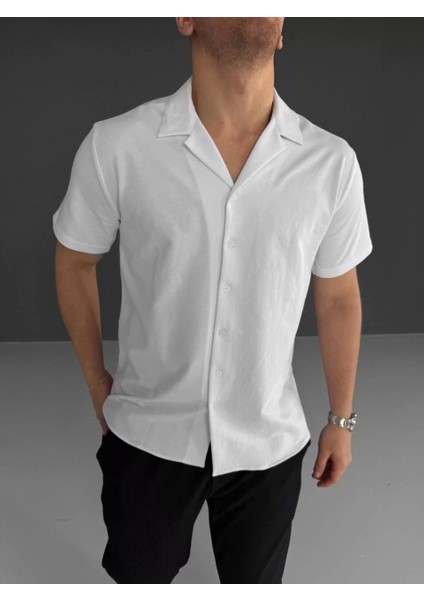 Iki Iplik Kumaş Gömlek - Beyaz