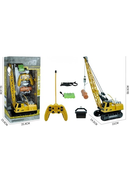 Toycraft Megavinç 12 Kanal Şarjlı Uzaktan Kumandalı Inşaat Vinci – 50 cm Dev Boy