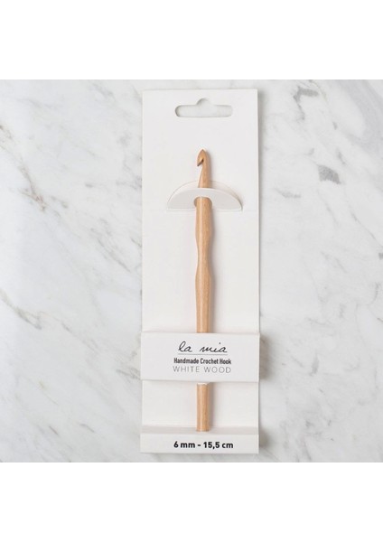 Whitewood 6 mm 15.5 cm Ahşap Yün Tığ