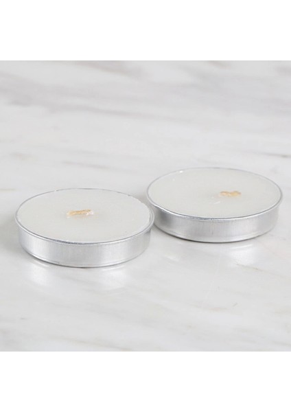 2'li Tealight Mum Beyaz