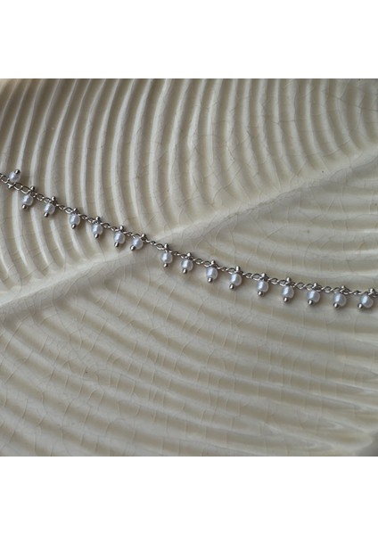 Silver Boncuklu Halhal
