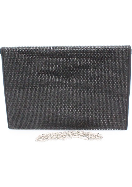 064 P25 Siyah Taşlı Portföy Çanta Clutch modelleri
