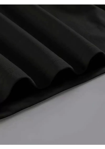 20/1 Penye Compack Baskılı Oversize Kahve Desenli Kadın Kısa Kol Yazlık T-Shirt - Siyah modelleri