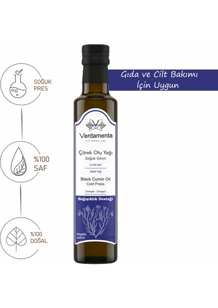 Soğuk Sıkım Çörek Otu Yağı 250 ml Doğal Saf Çörekotu Tohumundan