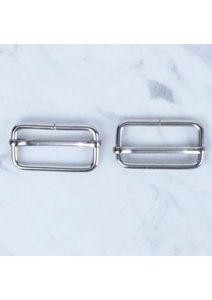 Gümüş Metal Toka Sürgülü 2 Li Paket