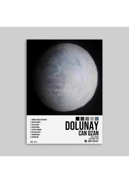 Can Ozan - Dolunay Albüm Spotify Çerçeveli - Çerçevesiz Poster Tablo