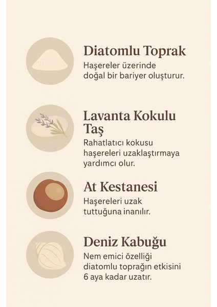 Diatomlu Toprak Içerikli Doğal Haşere Kovucu | Kimyasal Içermez – 6 Aya Kadar Etkili