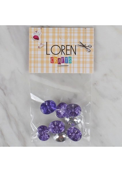 Crafts Lila 8 Li Düğme - 235