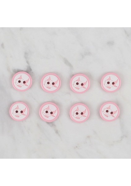 Crafts Pembe 8 Li Balık Düğme - 570 fiyatları