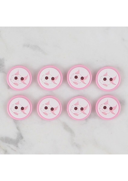 Crafts Pembe 8 Li Balık Düğme - 571 fiyatları