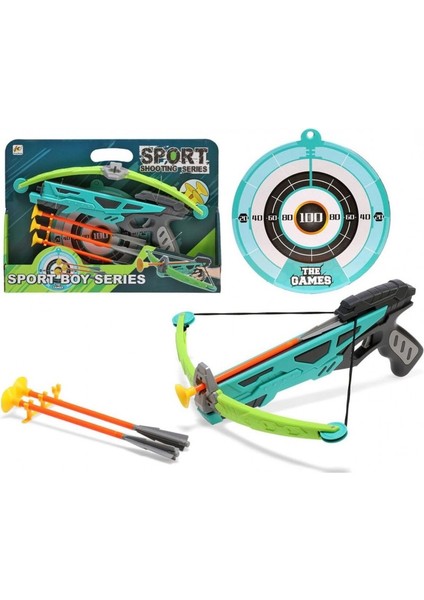 Oyuncak Ok Yay Seti Arbalet | Vantuzlu Dartlı Yay ve Hedef Tahtası | 3+ Yaş modelleri