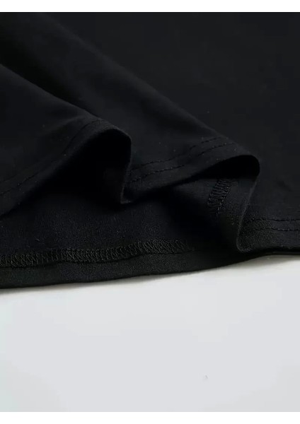 Büyük Boy Ayıcık Baskılı Bisiklet Yaka T-Shirt, Ilkbahar & Yaz Için Rahat Kısa Kollu T-Shirt, Kadın Giyim - Siyah fırsatları