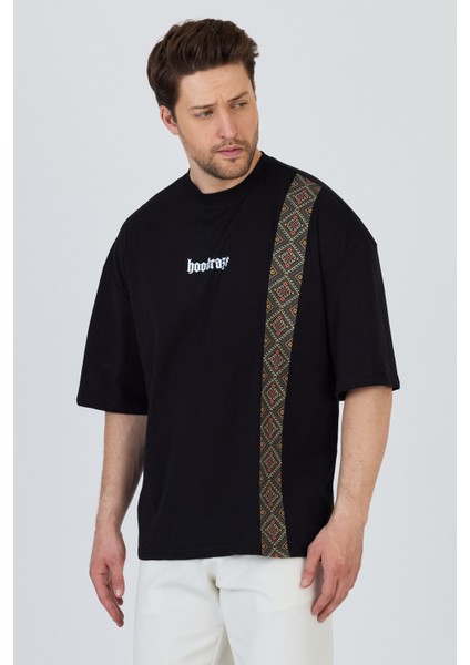 Erkek Ön Geniş Garnili T-Shirt Oversize fiyatları